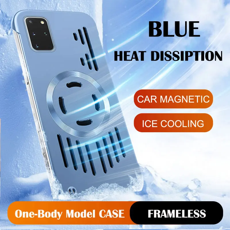 Frameless Metallic Hard Shell Case with Heat Dissipation and Magnetic Wireless Charging Compatibility