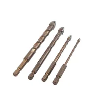 JUSTINLAU – mèches hexagonales croisées pour carrelage, verre, céramique, ouvre-trou pour béton, alliage, foret triangulaire, taille 3/4/5/6/8/10/12mm 3