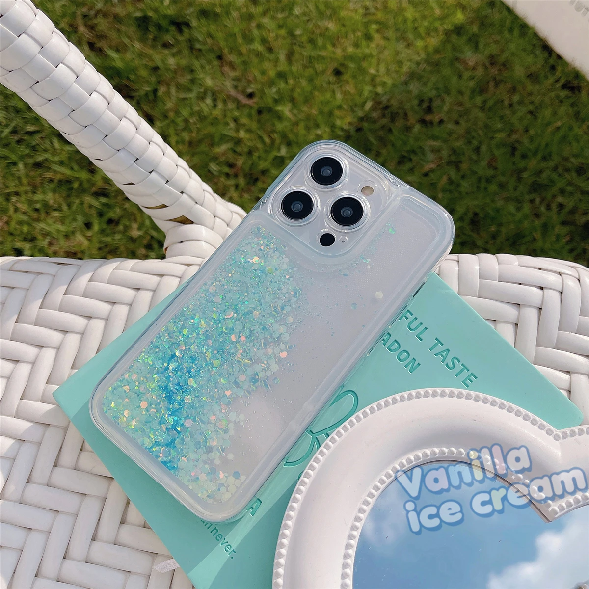 Glow Dark Luminous Glitter Liquid Neon Sand Phone Case For iPhone