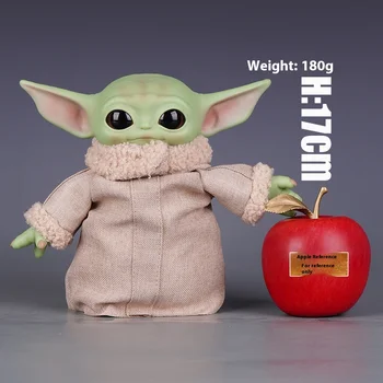 Disney Star Wars Grogu Plush Toy - 6-Inch/17cm Cloth Yoda Baby, Mandalorian Collectible Figure ,Keychain Pendant Gift Toys