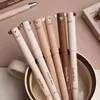 4pcs Cute Bear Erasable Pen, Coffee Colored Cartoon Bear Design- 0.5mm Black/Blue Ink, Fine Writing Instruments for Office Use 2