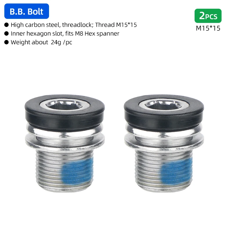 High-Performance Bicycle Crank Seal Bolts with Thread Lock & O-Ring