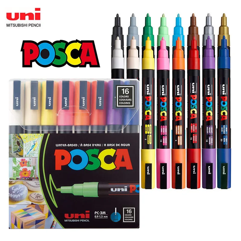 Acrylic Paint Markers Paint Marker Pen Paint Marker Pens Color Marker Pens Art Marker Pens Art Markers Permanent Markers Permanent Marker Pen Permanent Marker Pen Marker Markers Pen Marker Pens Marker Pen Colored Pens Uni 1pc Plumones Colores Paint Markers Posca PC-1M/3M/5M 예술용품 Mercaderes Highlighter for School Stationery Acrylic Graffitti