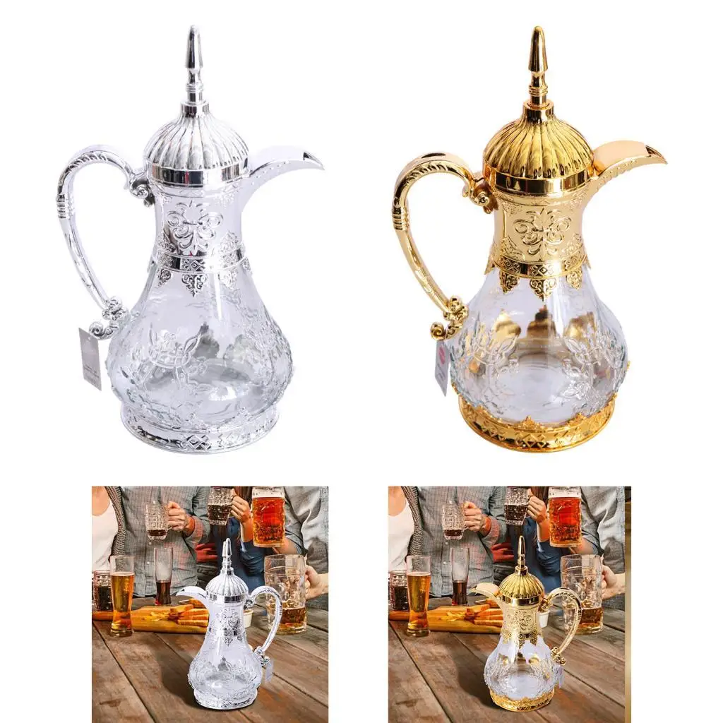 Arabic Coffee Pot 1600ml Versatile Glass Coffee Carafe Practical Arabic Teapot for Travel Gatherings Eid Mubarak Festival Juice Arabic Coffee Pot 1600ml Versatile Glass Coffee Carafe Practical Arabic Teapot for Travel Gatherings Eid Mubarak Festival Juice