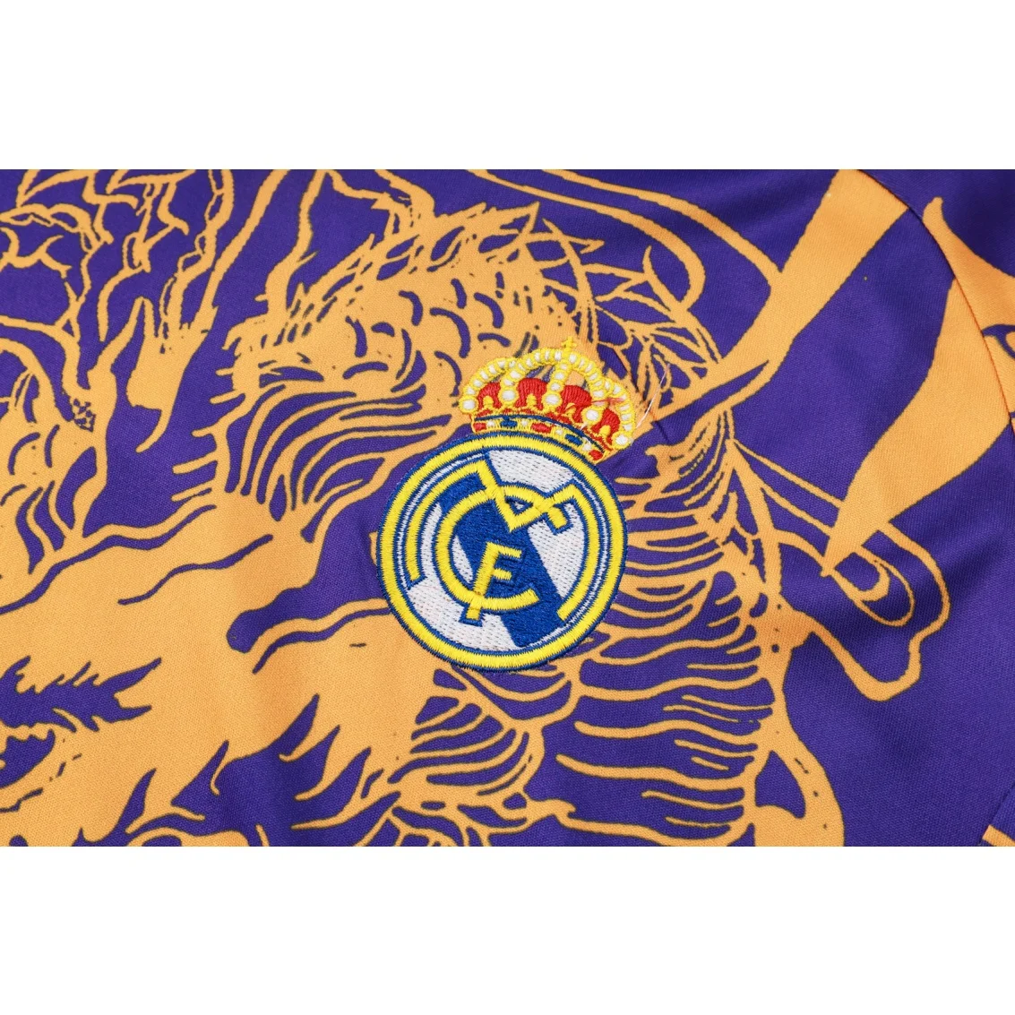 Adidas Soccer Jerseys Men Dragon Fashionable Short-sleeved Polyester Comfortable Trendy Training Suit Purple Black