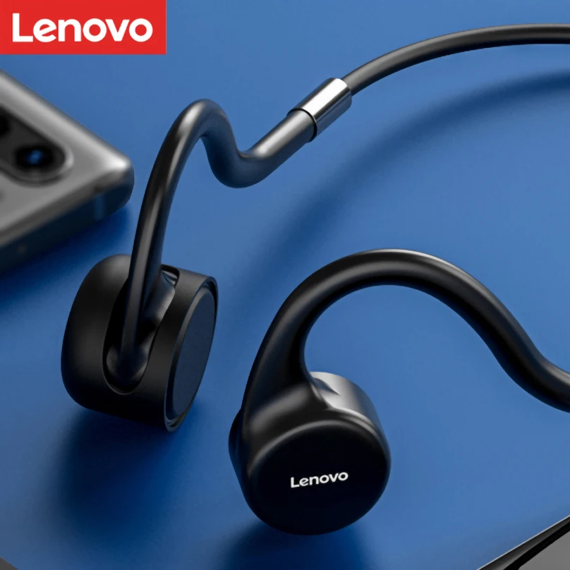 

Original NEW Lenovo X5 Bone Conduction Headphone Wireless Bluetooth Earphones Sports Running Waterproof 150mAh Battery HD ENC