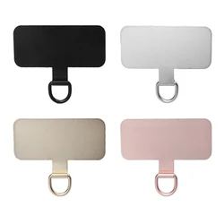 Universal Ultra - Thin Stainless Steel Smartphone Lanyard Patch - Anti - Lost Hanging Rope Tab Clips (Metal Mixed 4PCS)