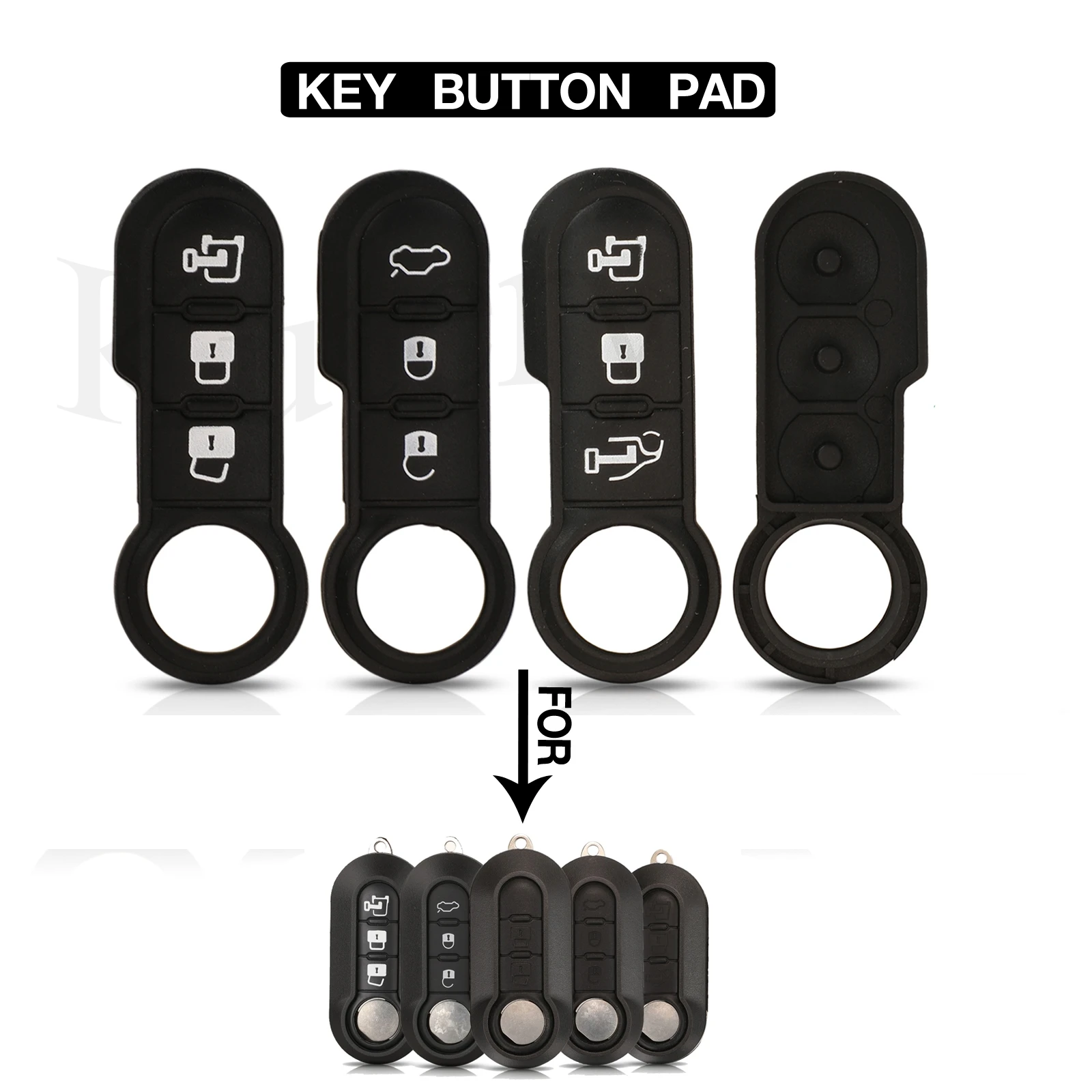 

jingyuqin Remote Car Key Shell Case buttons For Fiat 500 Panda Punto Bravo Doblo Peugeot Boxer Citroen Relay Ducato Lancia Musa