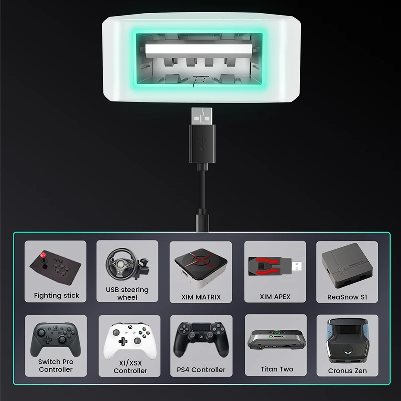 Adaptador Usb para Switch Pro Xbox Series x s Controller sem Atraso sem Desconexão Ps5 Ps4 Acessórios do Jogo Mais Novo - Image 4