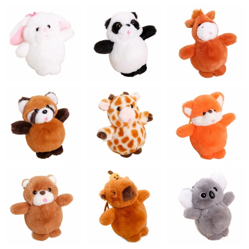 Cute Rabbit Capybara Keychain Bear Fluffy Animal Keychain Soft Raccoon Small Pendant Home Decor