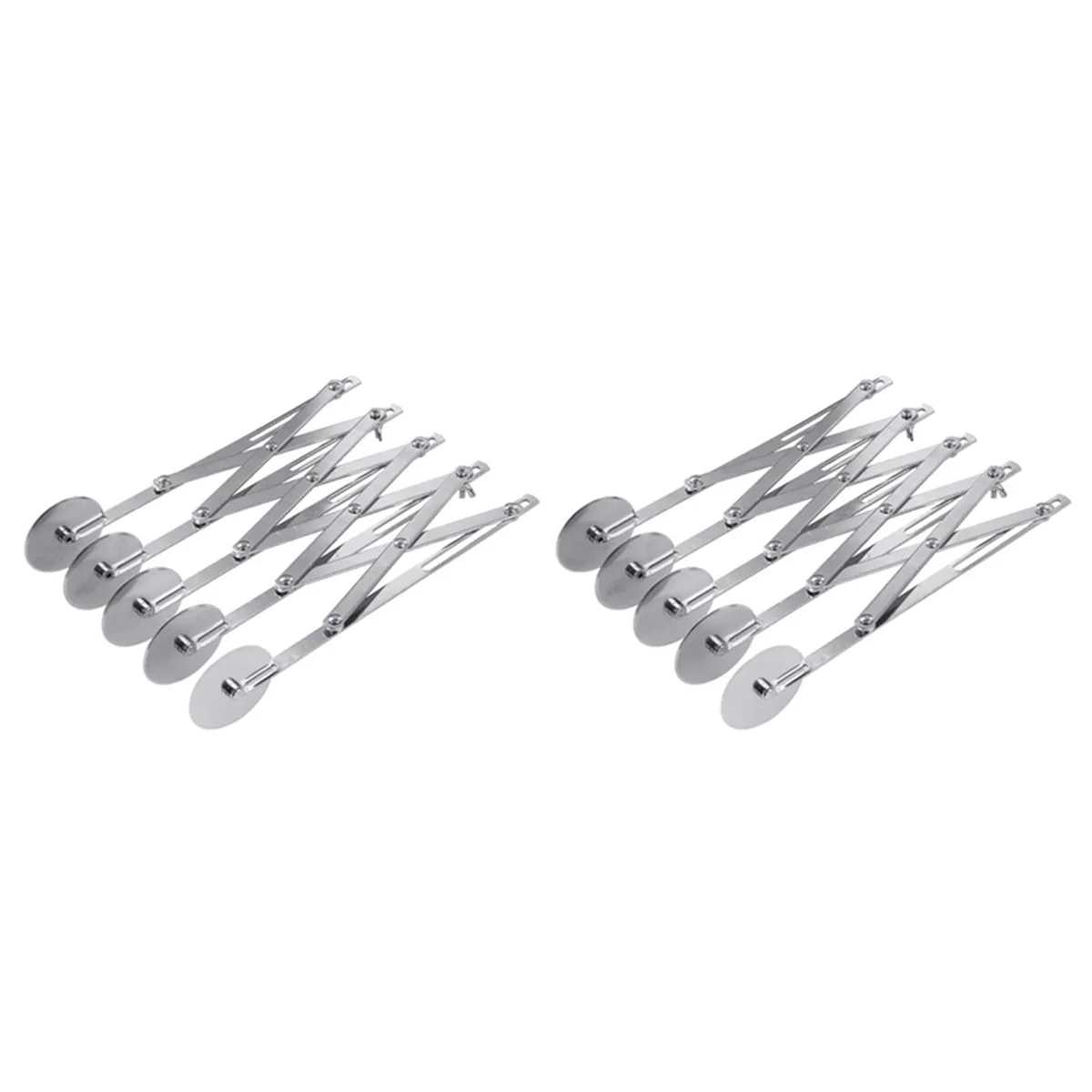 

2X 5-Wheel Pastry Cutter Pizza Cutter Multi Wheel Dough Cutters Expandable Pizza Slicer Baking Roller Pastry Knife