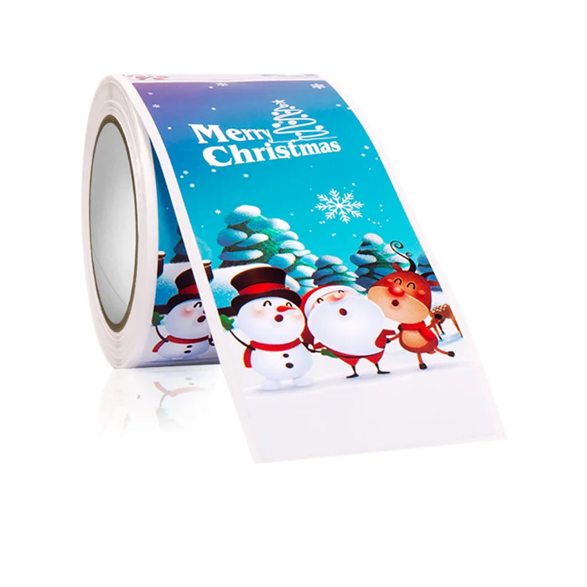 Etiquetas Adhesivas Feliz Navidad 500 Calcomanías Navideñas Para Sobres - Adhesivos Redondos De 1.5 Pulgadas Para Tarjetas Y Regalos Sellos Sobres Tarjetas Regalo