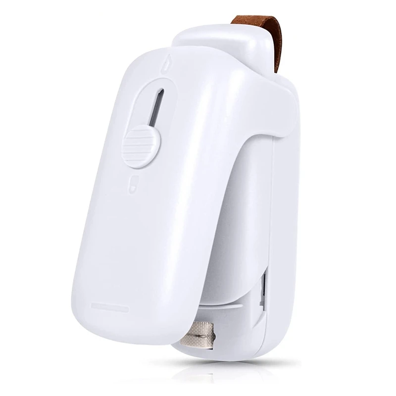 

Mini Bag Sealer,Handheld Heat Vacuum Sealer, 2 In 1 Heat Sealer And Cutter With Lanyard, Portable Bag Resealer Machine