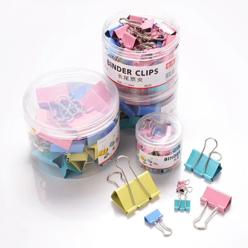 40/60Pcs Metal paper clip 15mm color paper clip used for books stationery school office supplies