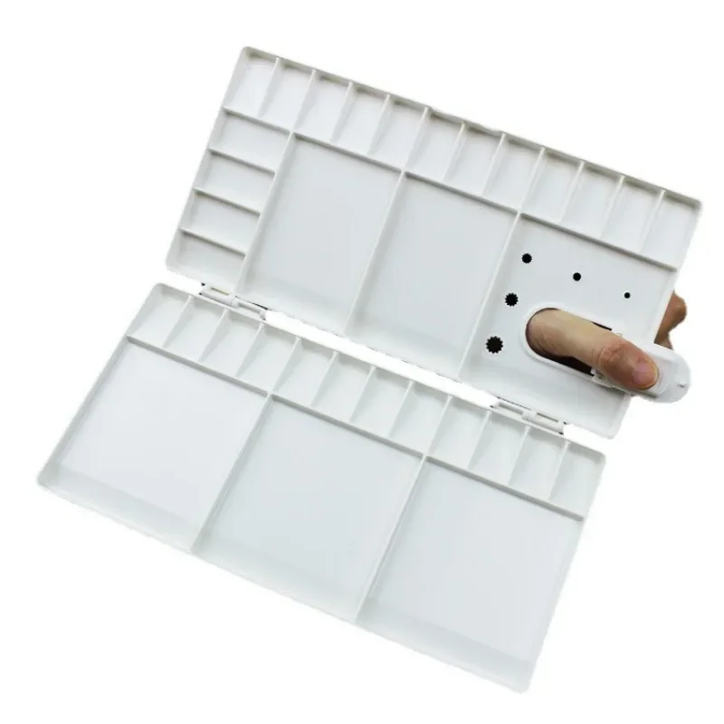 Flip Cover Plastic Oil Painting Palette DIY Watercolor Painting Supplies Drawing Tool