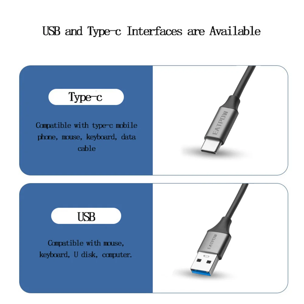 EATPOW 4 Port USB 3.0 Hub USB Hub High Speed type c Splitter For PC Computer Accessories Multiport HUB USB 3.0 2.0 Adapter