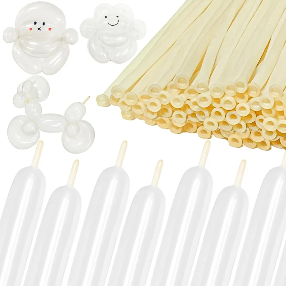 260 Premium Clear Long Twisting Balloons for Parties