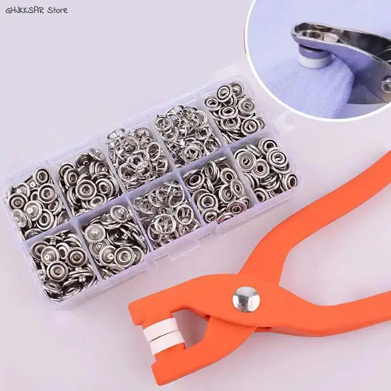 

Plier Tool Metal Sewing Buttons Five-claw Buckle Metal Snap Buttons Clothes Stitch Free Fastener Safety Sewing Tools 1 Set