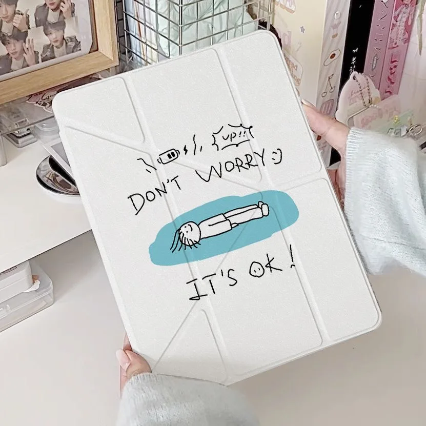 Stylish Tablet Case with Pencil Holder - Cute Design