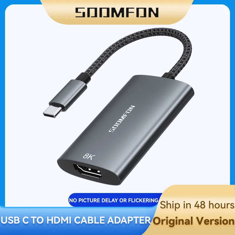 Tanio SOOMFON USB typ C na HDMI Adapter Ultra HD