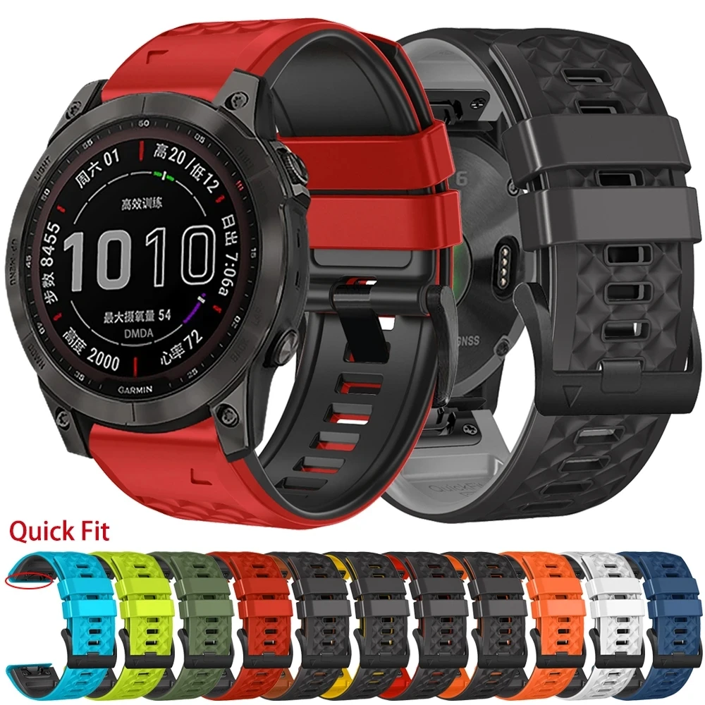 Versatile Silicone QuickFit Watchband, 22-26mm, Universal Fit