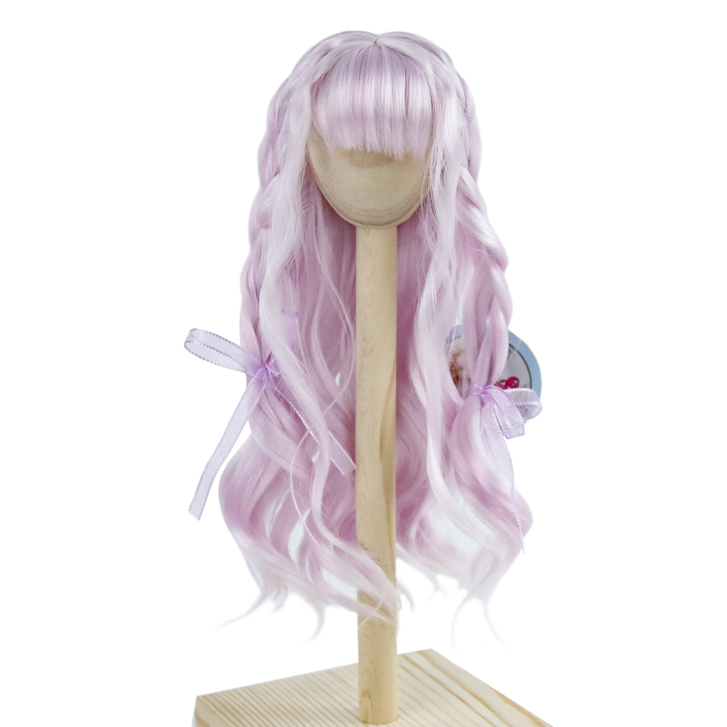 China Factory Free Shipping Pink Purple 7-8 Inch Long Doll Wigs For 1/4 Doll Synthetic Fiber SD BJD Accessories Tress