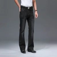 Denim Flared Jeans Men  Boot Cut Denim Pants Comfortable Slightly Slim Classic Loose Casual Blue Black Trousers For Male Bootcut 2