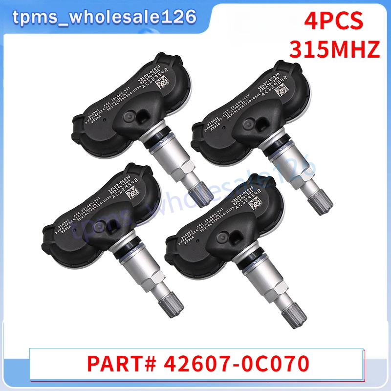 Система контроля давления в шинах 42607-0C070 TPMS 315 Гц, датчик 4 шт. для 2008-2018 Toyota Sequoia Sienna, Tundra 4260708010 426070C030 Система контроля давления в шинах 42607-0C070 TPMS 315 Гц, датчик 4 шт. для 2008-2018 Toyota Sequoia Sienna, Tundra 4260708010 426070C030
