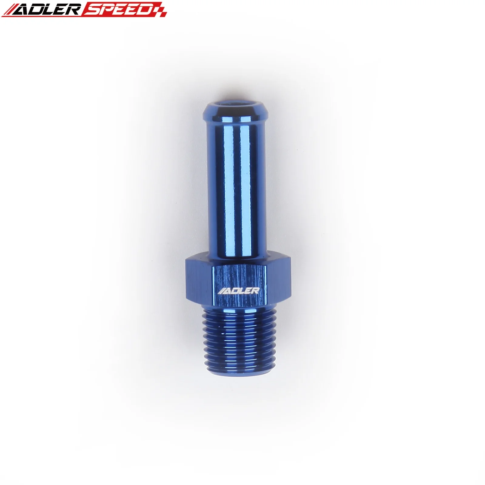 2PCS ADLERSPEED 1/8-27NPT  7.7mm 호스 바브 알루미늄 연료 피팅 어댑터 블루