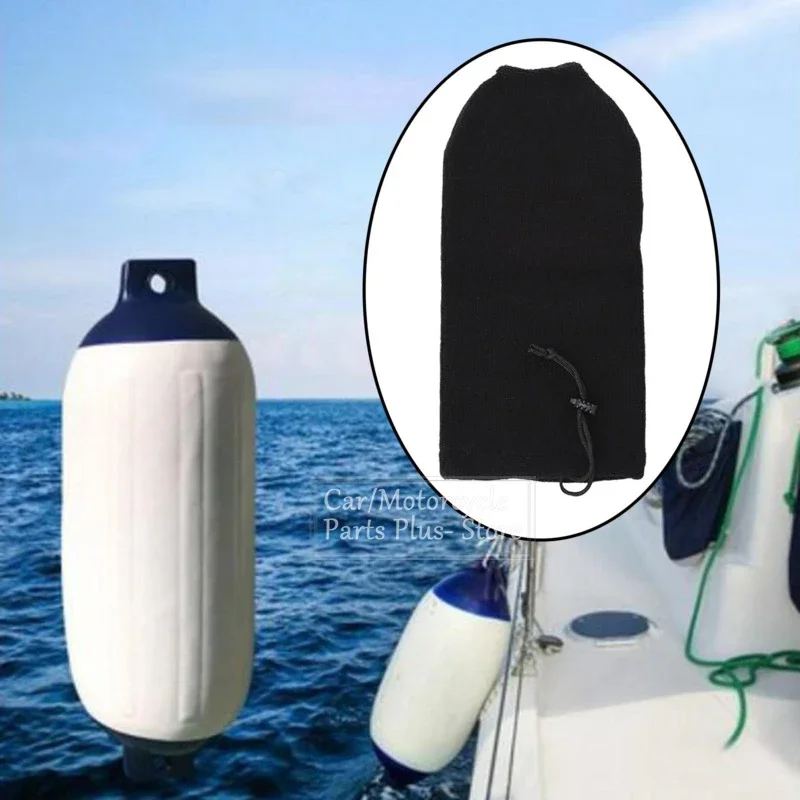 Black Velvet Boat Fender Covers Anti-UV Salt Protection Sun Snow Ice Frost Protector For Marine Bumper Boat Yacht Sailing