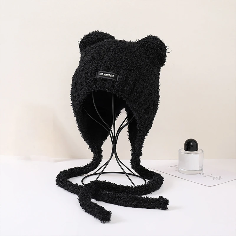 

Зимняя шапка-ушанка для подростков, ветрозащитная утепленная шапка-траппер для езды в холодную погоду