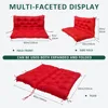 2-3 Seater Waterproof Porch Bench Cushion Thick Patio Swing Cushion with Backrest for Garden Backyard Furniture, Patio Swings 2