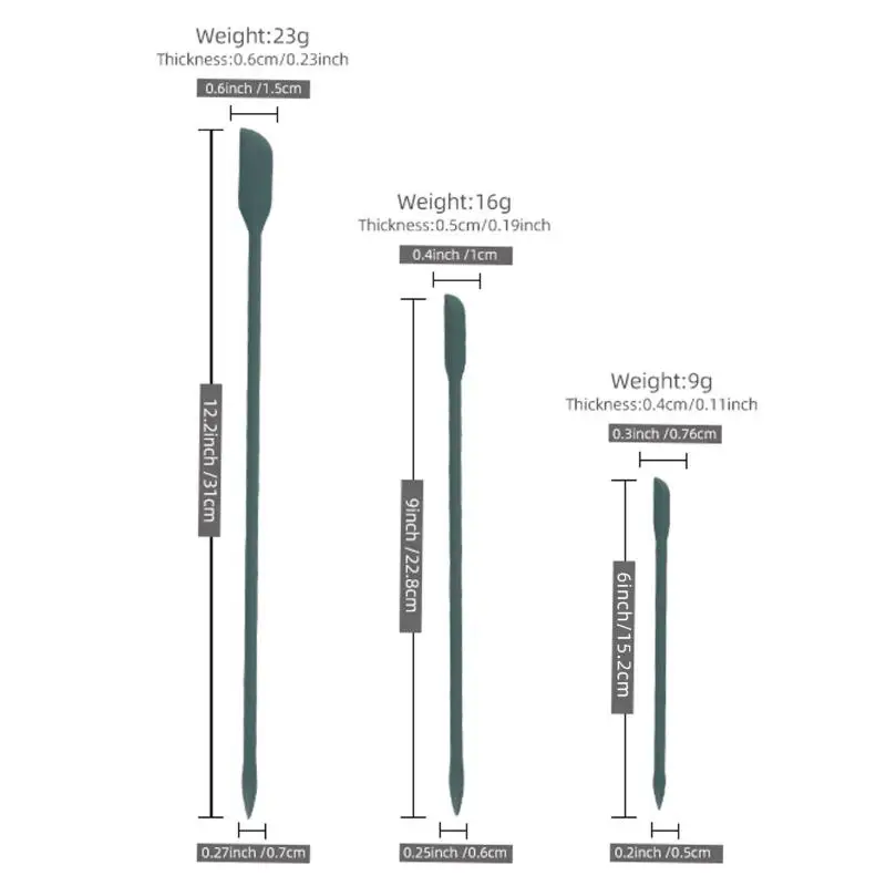 Description Picture 6 of itemã€”CC11ã€•3 Pcs Mini Silicone Spatula Set Heat Resistant Multiple Sizes Jar Bottles Kitchen Silicone Baking Double-headed Scraper