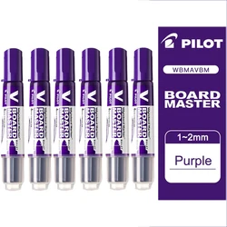 Eco - Friendly Refillable Whiteboard Markers - Pack of 6, Medium Bullet Tip (Purple)