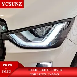 Couvercle de phares pour Isuzu Dmax 2020 2021 2022 d max v cross AT35 Safir, accessoires de lampe, pièces de capot Pick Up Truck Ycsunz 