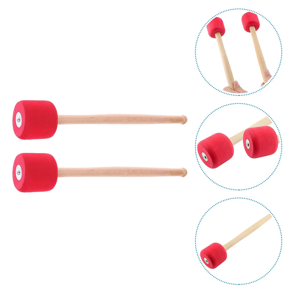 2 Pezzi Marching Drum Mazze Bass Drum Mazze Timpani Mallet Rullante Mazze Bastoni Con Manico In Legno Banda Da Marcia