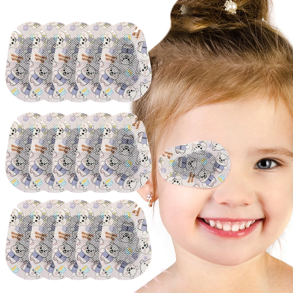 60Pcs Amblyopia Eye Patch Cartoon Medical Lazy Eye Patch for Boys Girls Sterile Pad Strabismu Treatment Vision Care