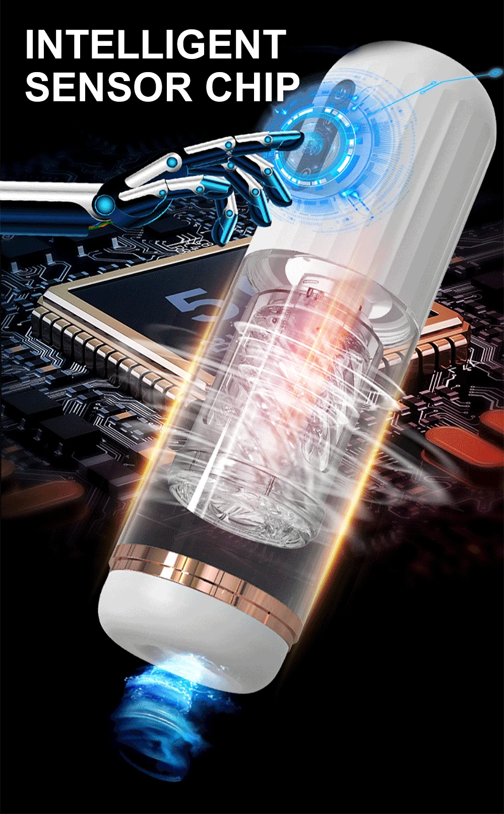 Masturbatore Rotante Succhiante per Uomo Automatico Telescopico Reale l Orale Glande Trainer Massaggio Maschio M Ora Gans ae_voghion.com