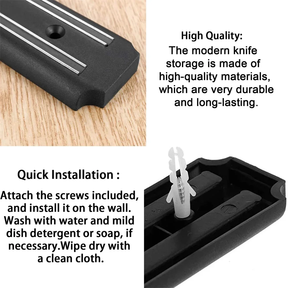 knife holder 13 Inch Magnetic Knife Holder Wall Mounted Stainless Steel Magnetic Knife Strip Strong Powerful Knifes Rack Storage Kitchen Bar