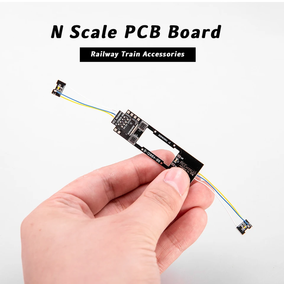 N scale 1:160 Railway Train Accessories Locomotive Tail Light Board LED  Suitable for European and American Electric Train 1Pair