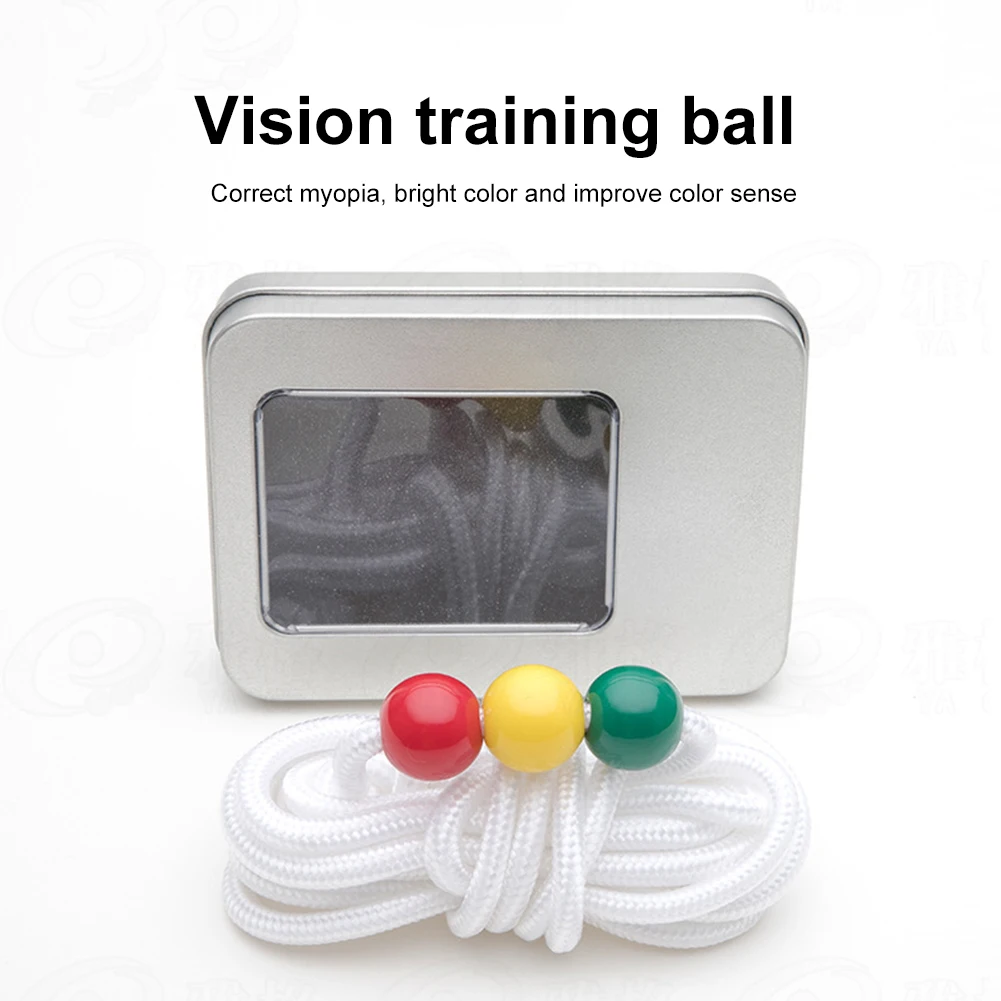 Brock String 9 Foot with 3 Beads Vision Convergence Training Tool Vision Convergence Insufficiency Tool Sports Eye Sight Train