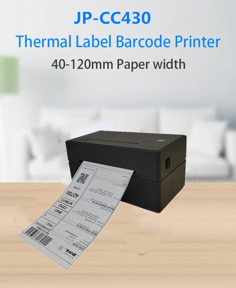 bluetooth mini portable thermal printer Thermal shipping Label Barcode sticker Printer 4inch USB Bluetooth for 40-110 width Compatible with Ebay Etsy Shopify 4×6 bluetooth pocket printer