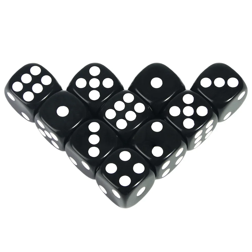Rounded Corner Six-Sided 16mm Game Dice for Board Games, RPGs, and Educational Use