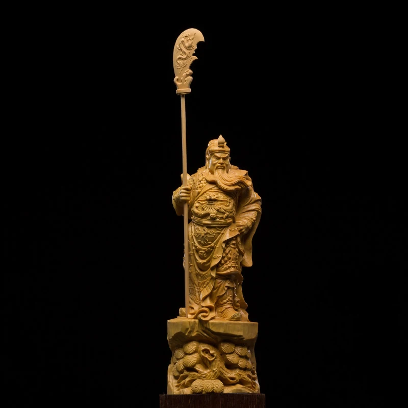 

Dynasty Guan Yu Wood Statues For Decoration Craft Wall Chinese Christmas Gift Historical Figures Guan Gong