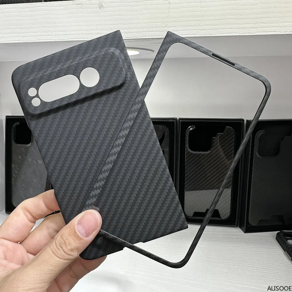 

Funda for Google Pixel Fold Case Pure Real Carbon Fiber Protection Cover for Google Pixel Fold 5G Ultra Thin Aramid Fiber Capa