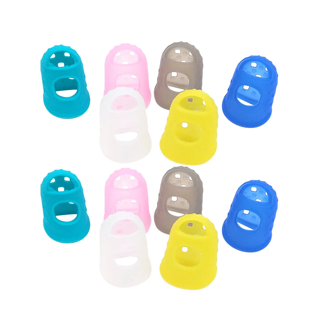 

Durable Guitar Fingertip Protectors Silicone Finger Guards For Ukulele Beginner Handguard Finger Cover Color Random