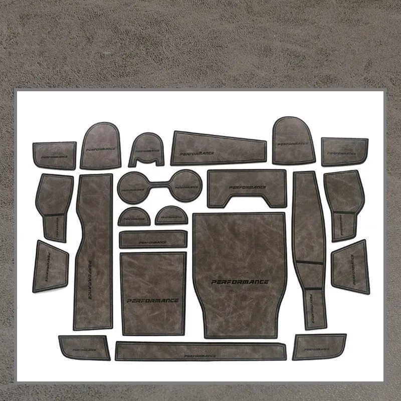 

22pcs Car Leather Door Slot Mat Storage Mat Coaster Anti-skid Mat For BMW i3 G28 2022 Left hand drive Auto Accessories