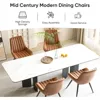 Modern Dining Chairs Set of 4, Comfy Dining Room Chairs with Thick Cushions, Upholstered Fabric Kitchen Side Chairs 3