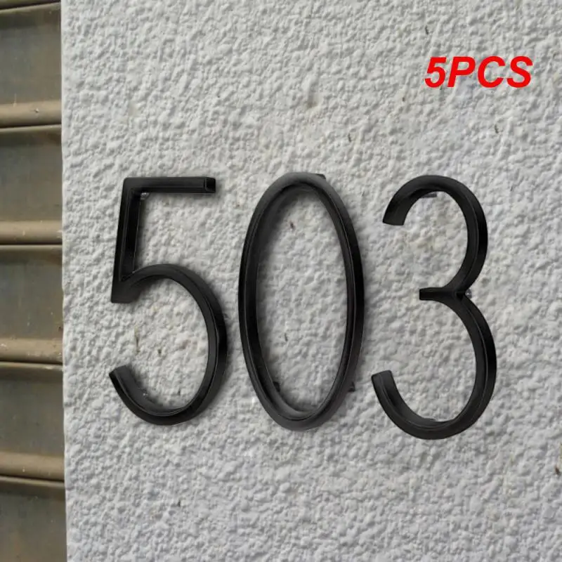 

5 шт. наклейка с номером дома, дверная табличка, знак, адрес, фрижетовый номер дома, буквы, современный номер, адрес, дверной знак дома