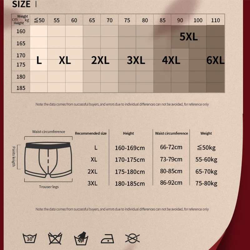 Nanjiiren New Style Men Underwear Bright Red Cotton Mens Boxer Shorts Moisture Absorption Underpants Elastic 3pcs Male Panties
